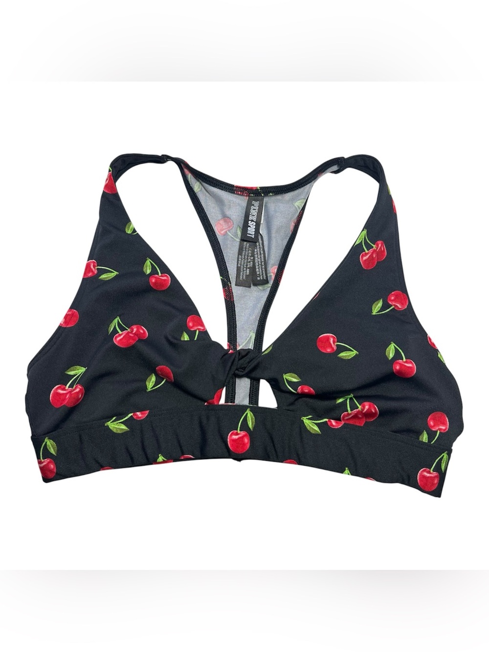 Victoria’s Secret PINK Black Cherry Print Racerback Sports Bra